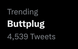 quinnmichaels's tweet photo. I just had to note that Buttplug is trending... #WTF https://t.co/pJL9pQ5XSF