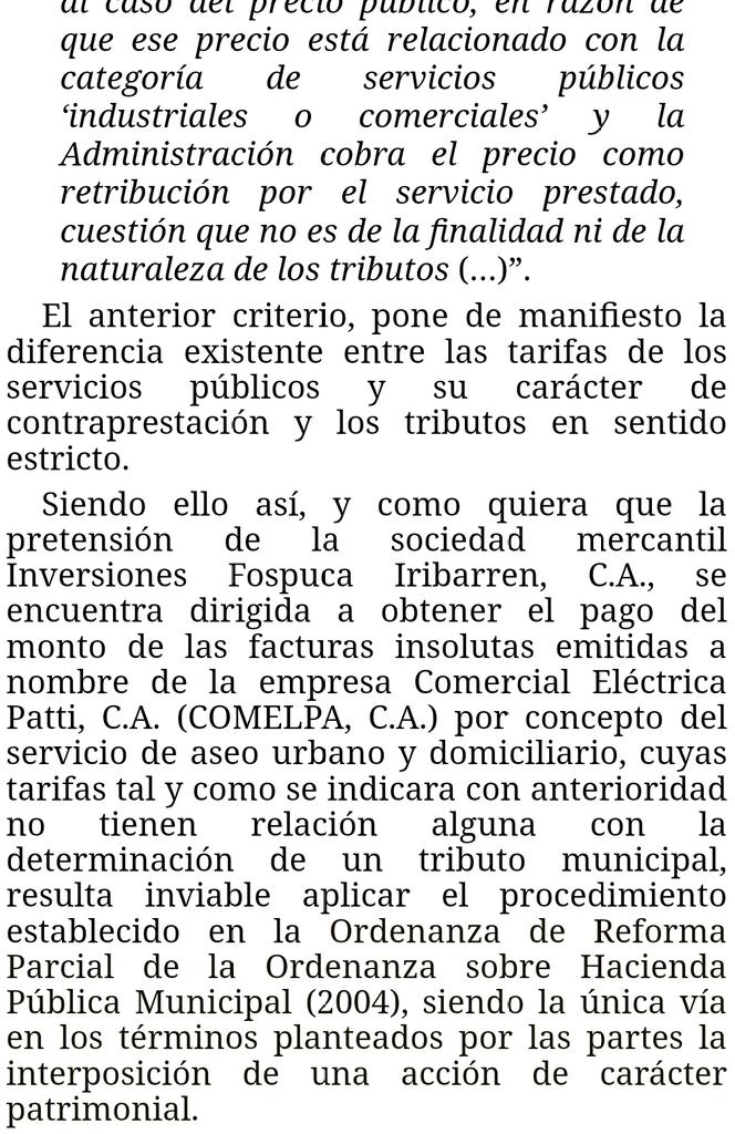WilsonGomezGB's tweet photo. Sentencia N° 00009 del 09/02/2023 Sala Político-Administrativa @TSJ_Venezuela Diferencia existente entre las tarifas de los servicios públicos y su carácter de contraprestación, y los tributos en sentido estricto. 🧐
https://t.co/KQzJESwNqb https://t.co/SQGCb7kmxg
