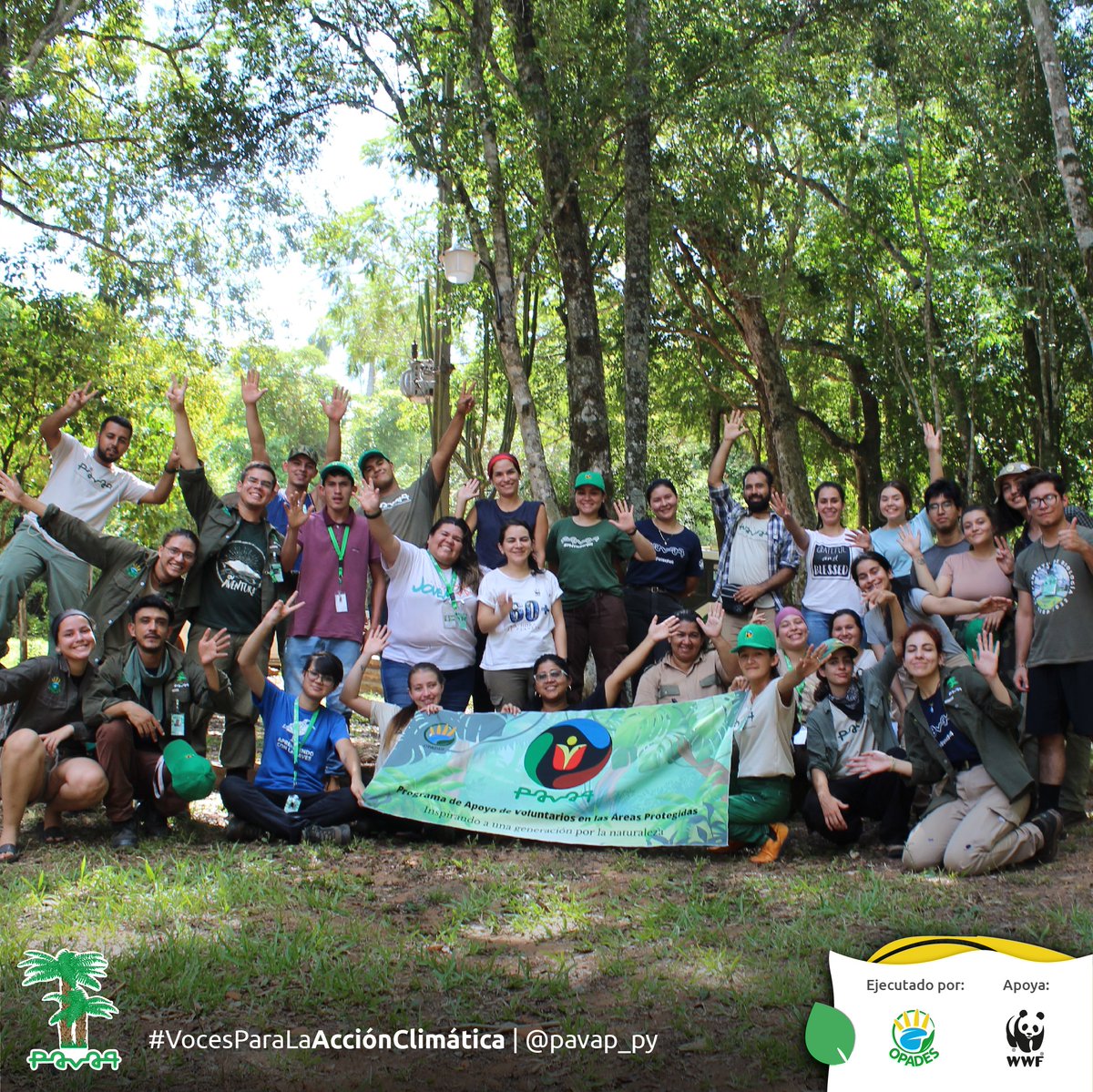 pavap_py's tweet photo. El Programa de Apoyo Voluntario en Áreas Protegidas - PAVAP es una iniciativa de @opades_py con el apoyo de @wwfpy en el marco del proyecto Voces para la Acción Climática Justa y el mambiente_py https://t.co/paDNUA9ZbW