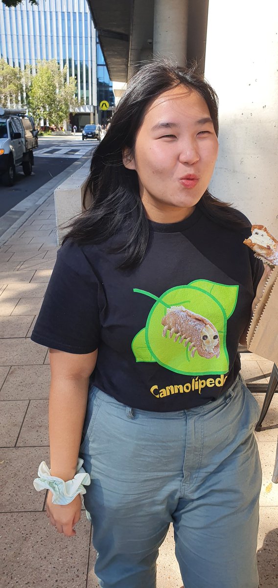 OscarHLW's tweet photo. Cannoli Thursdays are back baby. @DMdeClercq1 says "after several sad months im finally complete". @gracemaynard_  says "this is the best day". @drjessalves wept. Olivia wore her cannolipede t shirt. https://t.co/9Qykmhf1zW