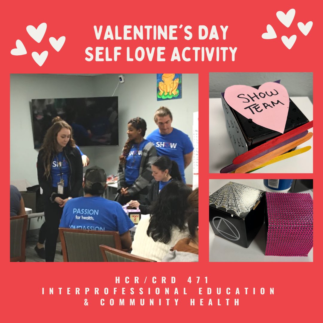 Happy (belated) Valentine’s Day from all of us <a href="/showazclinic/">SHOW</a> 💕
Monday marked this semester’s 1st day of service with Creating Hope AZ! During the #SelfLove activity, clients created “love boxes” &amp; wrote affirmations to themselves and others. Can’t wait to be back next week 💙♥️