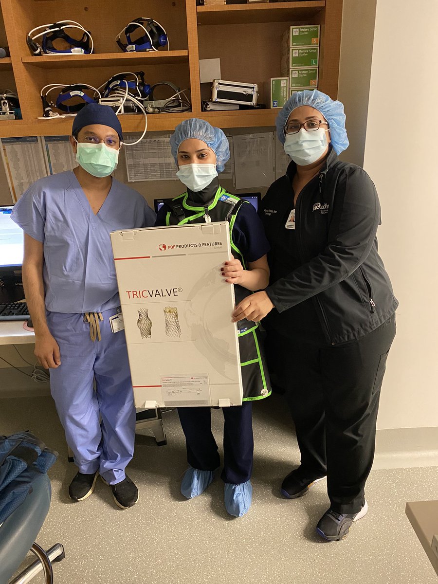 NadeenFaza's tweet photo. @GilbertTangMD @SachinGoelMD @HMethodistCV @MReardon19 @SLittleMD @tavrkapadia @PaulShe86887391 @PradeepYadavMD @akcmahi @hahn_rt @azeemlatib @syedzaid @MethodistHosp A picture with the most experienced fellows in Texas: structural interventional fellow Dr Syed Zaid and structural imaging fellow Dr Priscilla Wessly @PWesslyMD who performed the first TWO #TricValve cases in Texas today!Missing Dr Manuel Reyes. #TreatTR #ACCFIT #iecho #SHDI https://t.co/ZlXpBbw4wE