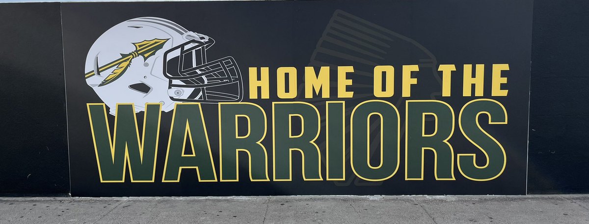 A special thanks goes out to our Nikki Rowe QB Club. They replaced our “Home of the Warriors”sign! #WarriorFamily