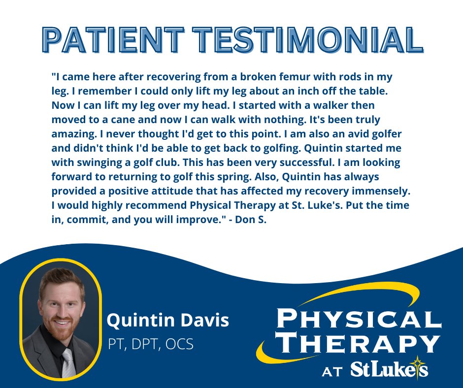 Physical Therapy at St. Luke's tweet media