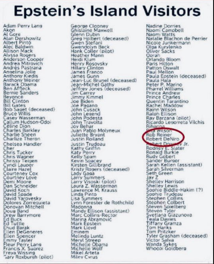 The Epstein List with good ole @robreiner on it