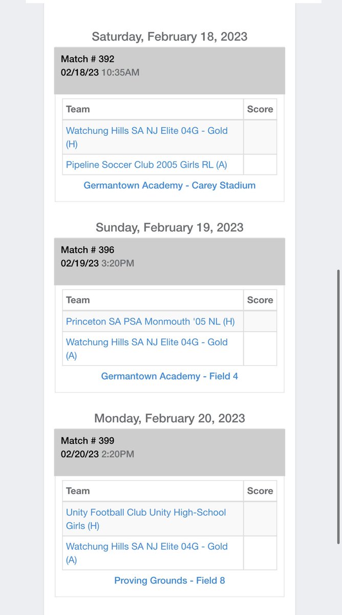 EllieSklar's tweet photo. Hey coaches, here’s my schedule for Penn Fusion this weekend! Excited for a competitive weekend of ⚽️@NJEliteSoccer @ImCollegeSoccer https://t.co/AWRHINfp4T
