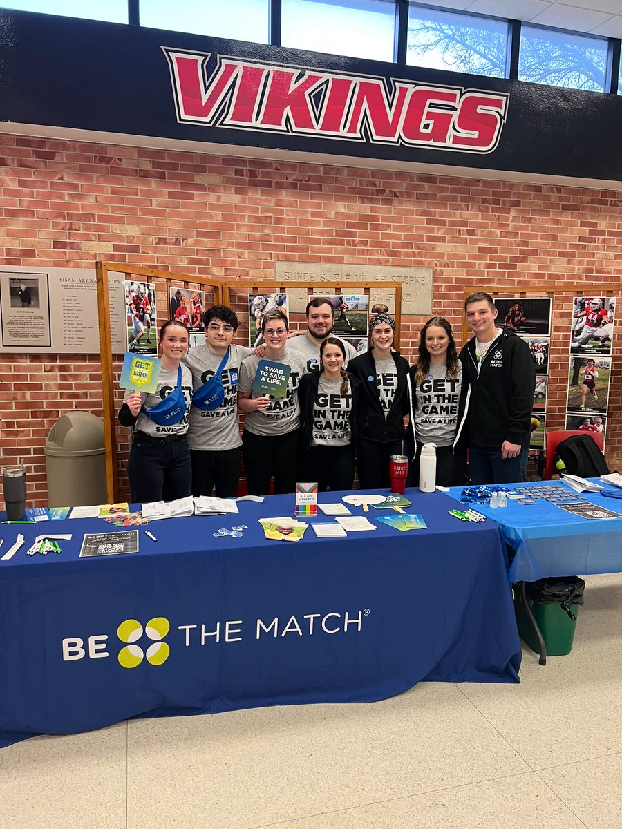VikingAthletics's tweet photo. Be sure to stop by the table outside of Sisam to see @Heart_HASA representative Casey Hill, and his team to support a good cause (@BeTheMatch) during the Viking basketball double-header! 🤩

#RedRising https://t.co/UqRIb1eoni