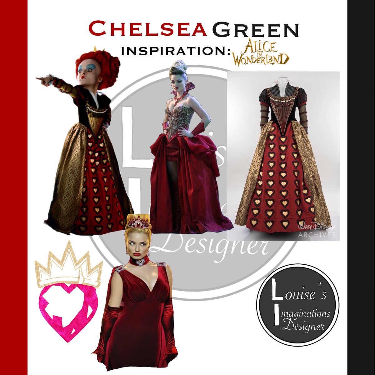 Here’s my new #FanArt custom gear for @ImChelseaGreen (a Red Queen inspired) #aliceinwonderland #alicethroughthelookingglass #OnceUponATimeInWonderland