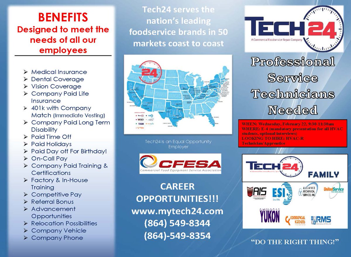 FCCenterville's tweet image. Hiring event with Tech24, mark your calendars! #Tech24 @FortisCollege  #Tech24 #HiringEvent #HVACR