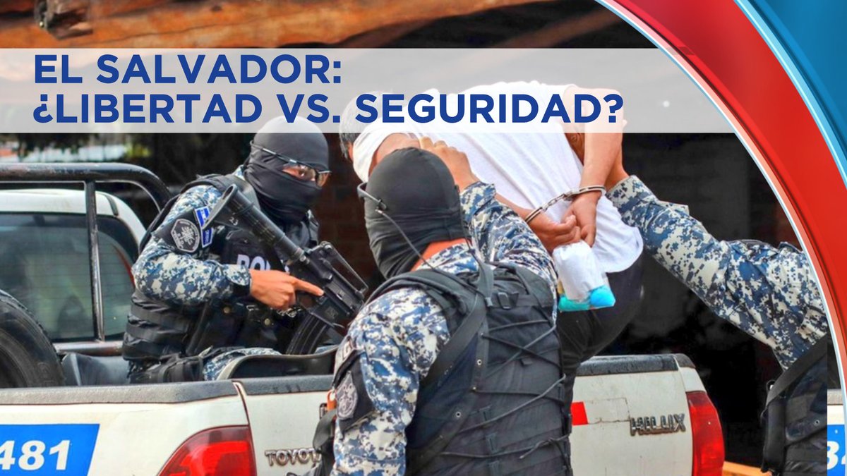 CPoderNTN24's tweet photo. #15Feb|En El Salvador, el Congreso aprueba prórroga del estado de excepción. La medida ha sido cuestionada por organizaciones por permitir violaciones de los derechos civiles ¿Hasta dónde debe llegar la búsqueda de la seguridad? Lo analizamos con @valevasquez13 de @Control_Risks https://t.co/pGwuYbuEgN