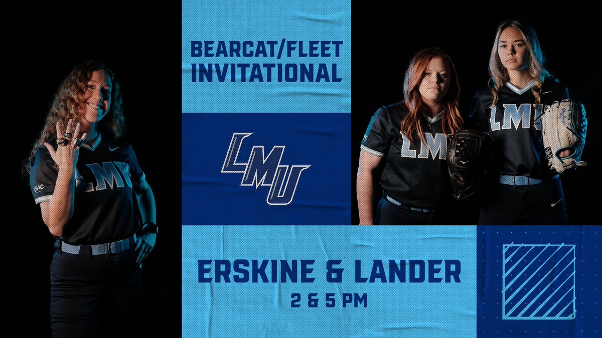 LMU_Softball's tweet photo. GAMEDAY AT THE BEARCAT/FLEET INVITATIONAL!!! 
DAY 2: 
GAME 1: ERSKINE @ 2 PM
GAME 2: LANDER @ 5 PM

📺 https://t.co/eMyS6XinZ5
📊 https://t.co/rYvxI2g9fO https://t.co/w2Jtw12LhF