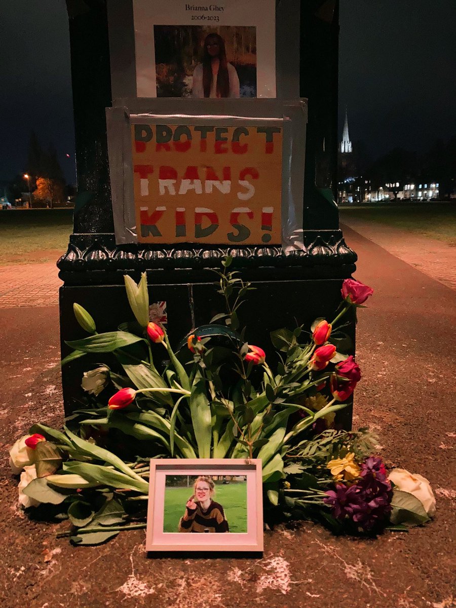 We estimate as many as 400 people came to Parker's Piece to pay their respects to the beautiful life of Brianna Ghey tonight.

We'd like to thank every single person who came. In these times of rising danger for trans people, we need community more than anything.