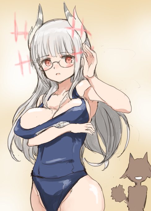 #ハイデマリー・W・シュナウファー生誕祭2023 #w_witch 
借り物の水着でサウナを楽しもうとするも何かを感知してしまう優れたナイトウィッチ 