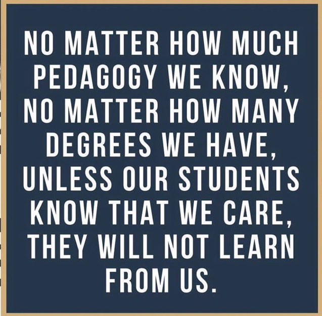 size8croc's tweet photo. Today we discussed impact. Personally, I remember my 5th grade teacher buying me a bouquet of pink flowers during a rough time, not what school she went to or what educational theories she could list off. Our relationships with students matter. #Professorjosepharmy https://t.co/ZGybp8RC4b