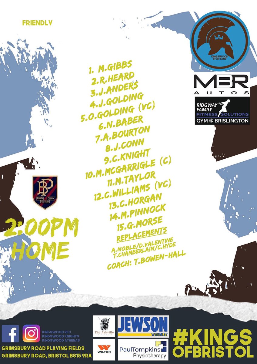 kingswoodrfc's tweet photo. Two home games, two strong teams featuring no less than SIXTEEN former Colts of our Knights section and Club Captain, Matt Rich, has new boots!! What more do you want!! 
(2pm KO 18/02/23) 💙🤎🏉💪 #kingsofbristol #grfu https://t.co/2PLxVtwkeY