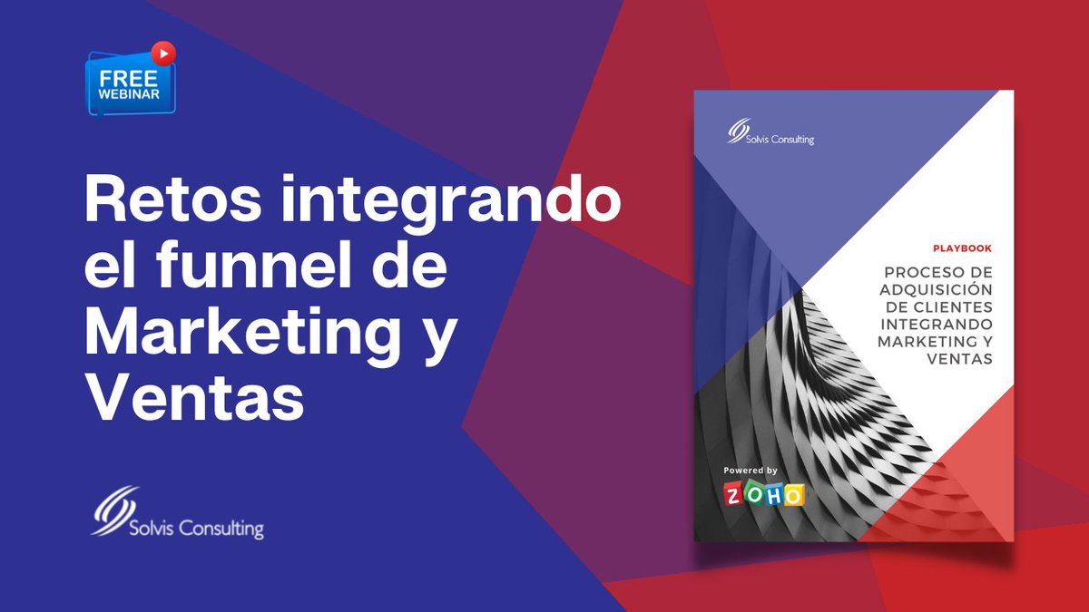 solvis's tweet photo. Los invitamos el 23 de Febrero al Webinar, donde hablaremos de los Retos de integrar el funnel de Marketing y Ventas implementando un Proceso de Adquisición a través de twitter y youtube.  

https://t.co/3ceGX5xbve

#zoho  #Solvis #CRM  #martech #adtech #ventas #Marketing https://t.co/gCKg7ddrGD