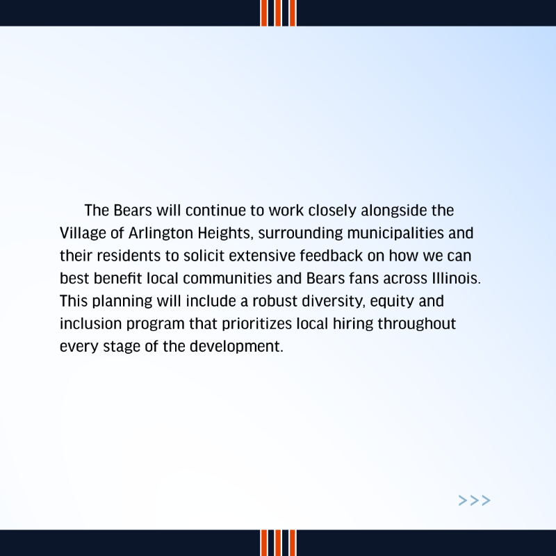 ChicagoBears's tweet photo. Our open letter regarding the closing on Arlington Park property:
