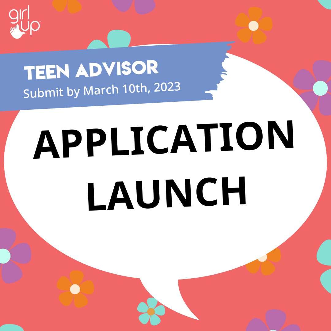 #TeenAdvisor Apps are OPEN! The #GirlUp Teen Advisory Board is composed of motivated changemakers who are central to Girl Up's decision-making & further our mission to advance #GenderJustice globally. Apply to join our youth-led, youth-driven movement🌟 bit.ly/2023TAGirlUp