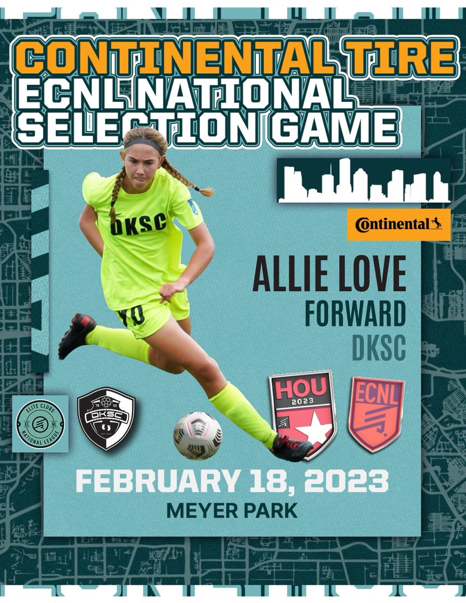 DKSC U18/19 ECNL (24's & 25's) (@dkscecnl06) on Twitter photo Congratulations to <a href="/ALove2024/">AllieLove2024</a> for her selection to the <a href="/ECNLgirls/">ECNL Girls</a> #ECNLHOU National Selection Game. Go get 'em Allie! <a href="/TopDrawerSoccer/">TopDrawerSoccer</a> <a href="/TheSoccerWire/">SoccerWire</a> <a href="/ImYouthSoccer/">ECNL/GA/Recruiting/College Soccer</a> <a href="/EcnlTexas/">ECNL Girls Texas Conference</a> <a href="/DKSC_official/">D'Feeters Kicks Soccer Club</a> Congratulations to <a href="/ALove2024/">AllieLove2024</a> for her selection to the <a href="/ECNLgirls/">ECNL Girls</a> #ECNLHOU National Selection Game. Go get 'em Allie! <a href="/TopDrawerSoccer/">TopDrawerSoccer</a> <a href="/TheSoccerWire/">SoccerWire</a> <a href="/ImYouthSoccer/">ECNL/GA/Recruiting/College Soccer</a> <a href="/EcnlTexas/">ECNL Girls Texas Conference</a> <a href="/DKSC_official/">D'Feeters Kicks Soccer Club</a>