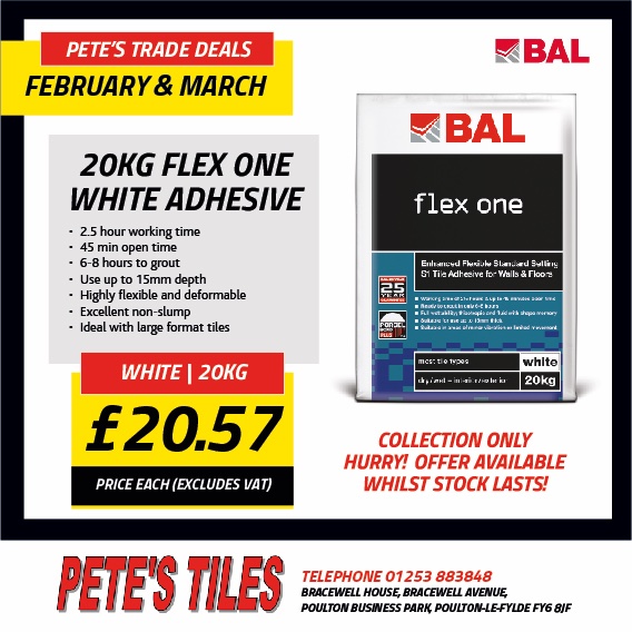 Look what we've got on offer this February &amp; March? <a href="/BALtiling/">BAL Tiling</a> <a href="/PeteTiles/">Pete's tiles</a> 
Come pick up whilst stocks last!