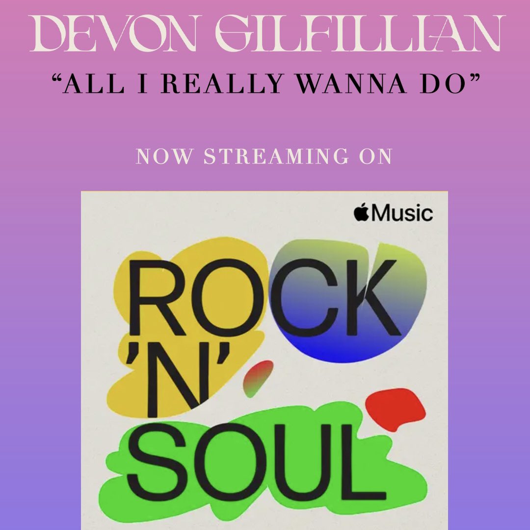 Listen to @DevonGilfillian's new song "All I Really Wanna Do" on @applemusic's Rock 'N' Soul playlist now! >> https://t.co/rdnIYGtYhI 