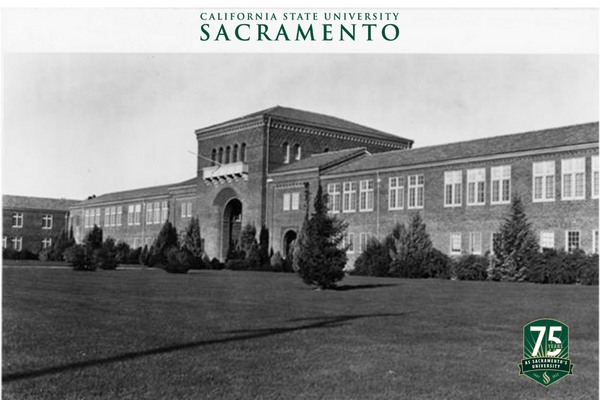 sacstate's tweet photo. Flashback: From 1947 until 1953, Sacramento State College shared space with Sacramento Junior College (now @SacCityCollege).

Guy West was named college president. Soon, 235 students began classes on Sacramento Junior College's Freeport Boulevard campus. #SacState75 https://t.co/6YVBlfMQlV