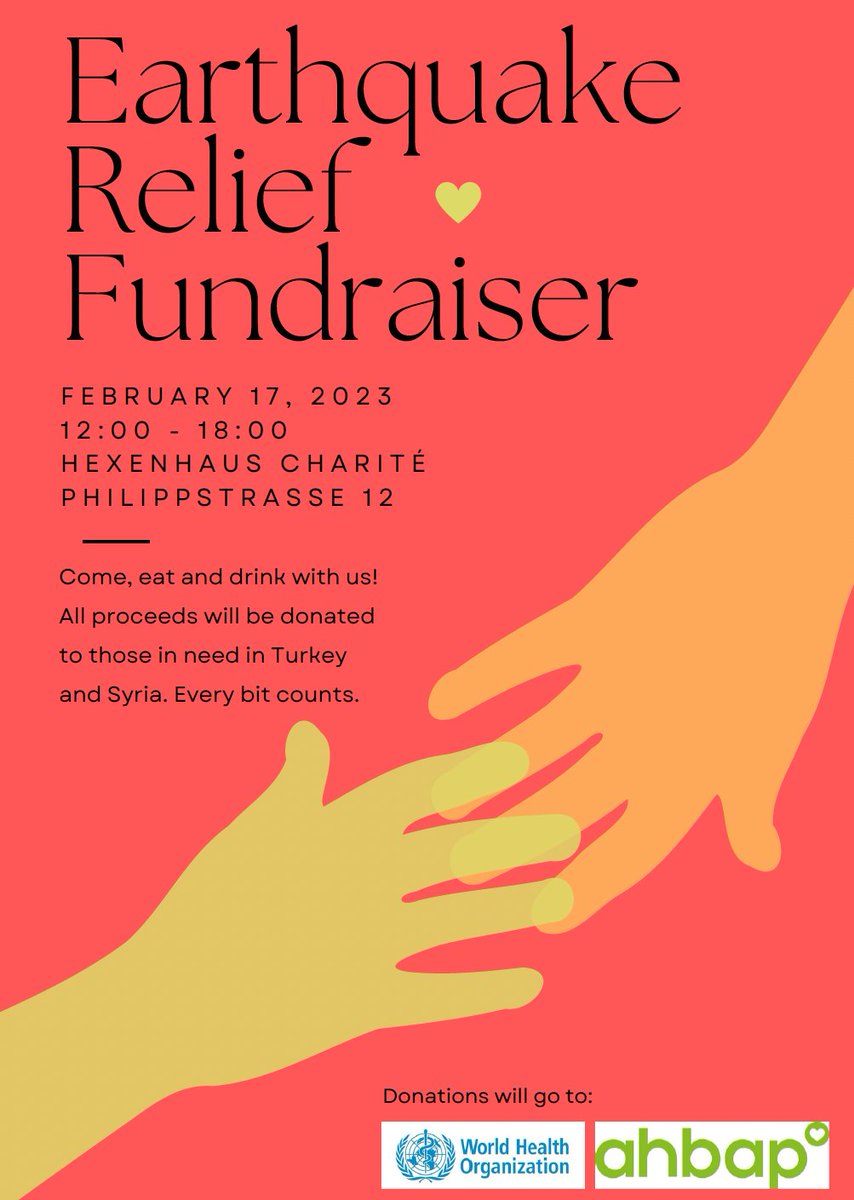 SelinGuneytepe's tweet photo. Last week, a cascade of powerful earthquakes struck Turkey and Syria. A disaster of this scale calls for international support. 

We are a group of students organising a fundraising event in Mitte this Friday. Everyone who would like to eat &amp; help are happily invited! 👇🏽👇🏽👇🏽 https://t.co/YJhOL7aqa7