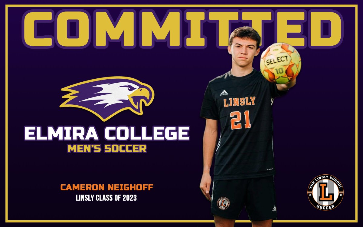 Congrats to senior captain Cameron Neighoff on committing his next 4 years to Elmira College! We are excited to watch you take the next step. #GoCadets @LinslyAthletics @ElmiraMSOC @LinslySoccer22