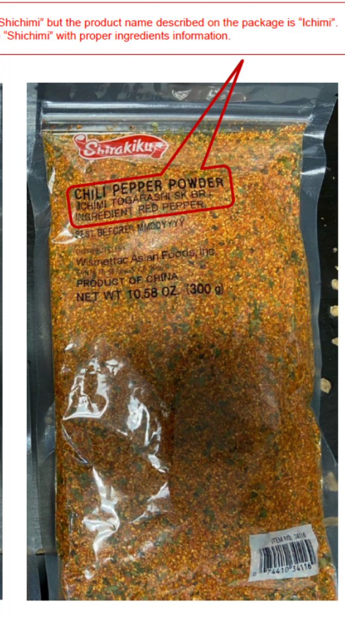 U.S. FDA Recalls on Twitter "Wismettac Asian Foods Issues Allergy