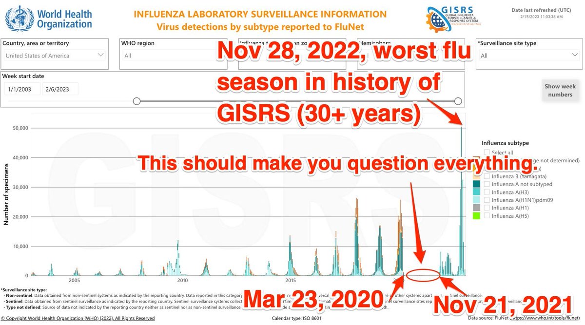 The flu disappeared TOTALLY for a year and a half and then came back. Folks, this is IMPOSSIBLE. 
It is a scam - pure and simple.