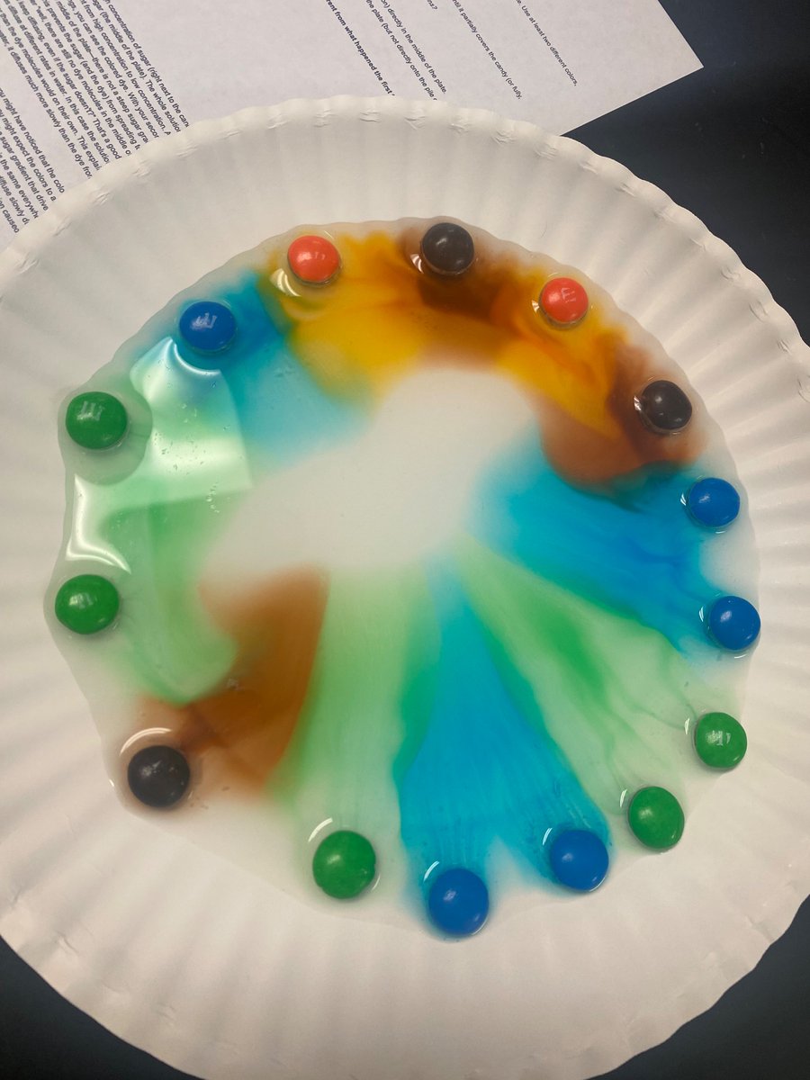 Taste the rainbow 🌈 #waterdiffusion #sciencerocks