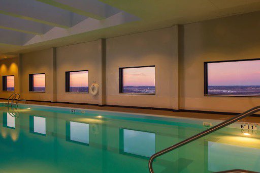 It’s cold outside, but our indoor pool is heated! Hop in, the water’s fine. 🏊‍♂️