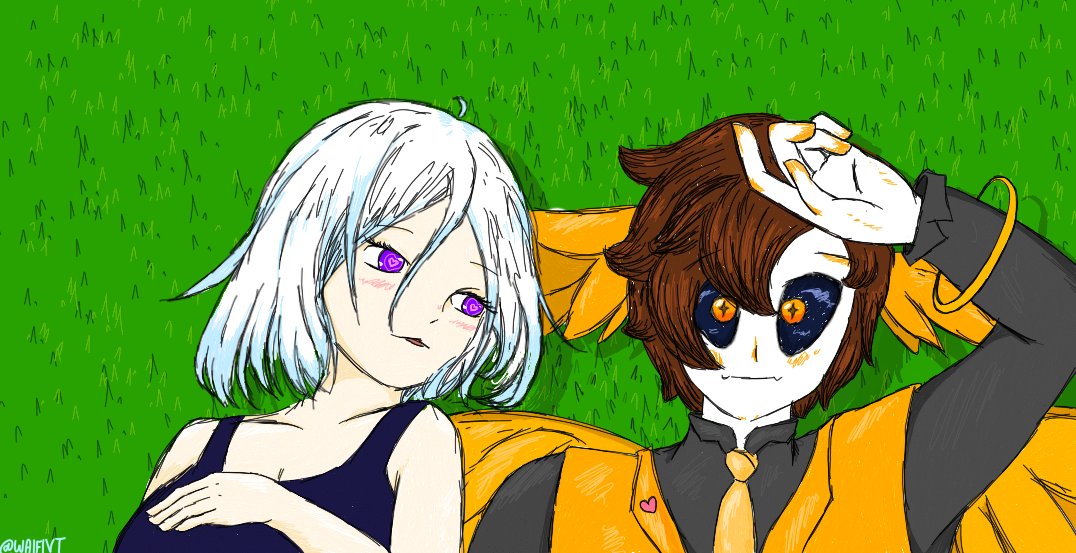 WiFidol's tweet photo. @LuxAeternaVT thought the stars looked lovely but I thought they looked lovelier 😩

Valentine's date sketch with the winner of the applications, an absolute sweetheart worth cherishing indeed 💙🧡 https://t.co/dSThmQxTRp