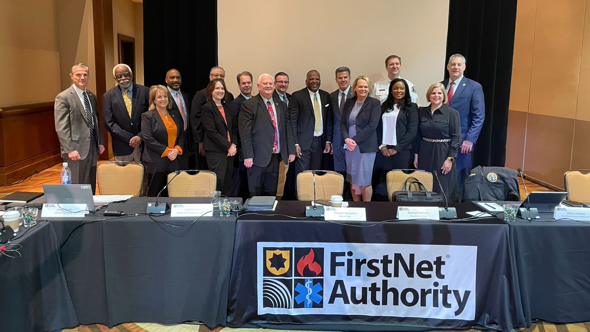 FirstNetChair's tweet photo. We had another productive @FirstNetGov Board meeting this week in Austin, Tx. I'm proud to see @FirstNet gain momentum with 4.4 million connections and more than 24,000 public safety agencies and organizations using the network. Let's keep advancing #FirstNet for public safety! https://t.co/m3gphc405D