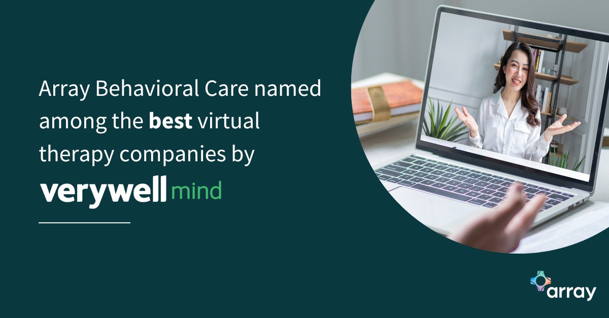 Array Behavioral Care (@arraybc) on Twitter photo Array is pleased to be featured among the best #virtualtherapy companies by <a href="/Verywell/">Verywell Health</a> Mind. Their independent research revealed very favorable results when testing our online therapy services. Read the review: lnkd.in/ez99T4PP Array is pleased to be featured among the best #virtualtherapy companies by <a href="/Verywell/">Verywell Health</a> Mind. Their independent research revealed very favorable results when testing our online therapy services. Read the review: lnkd.in/ez99T4PP