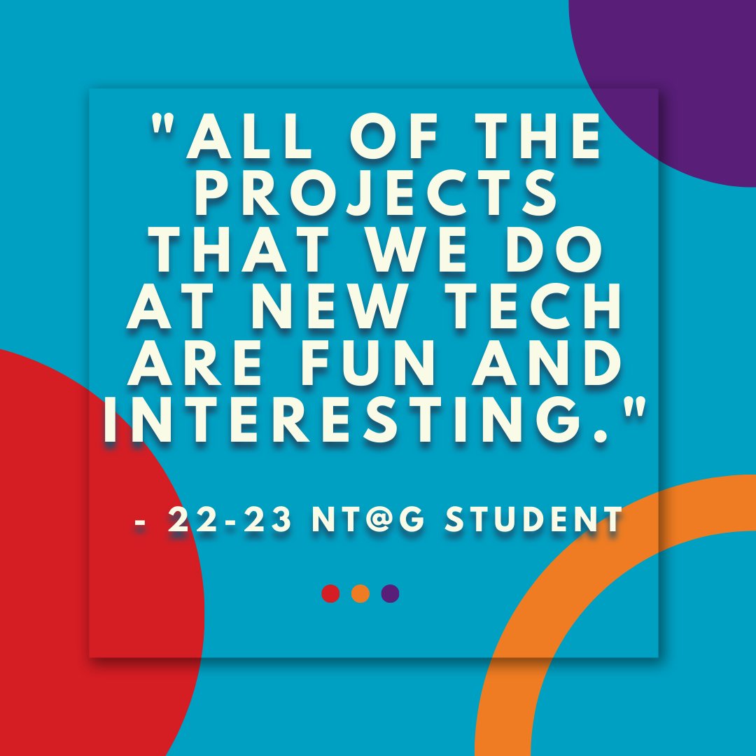 NT@G Student Recruitment Ambassadors will be visiting BFMS-W 7th grade lunches TOMORROW! Application available now at: sites.google.com/frco.k12.va.us…