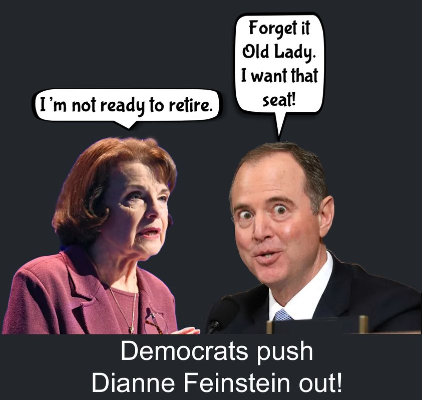 WayKuy4truth's tweet photo. #DemocratsPushFeinsteinOut #DianneFeinstein #ShiftySchiff #AdamSchiff #DemocratsAreCorrupt #DemocratsAreDestroyingAmerica https://t.co/w3BqJN5rVX