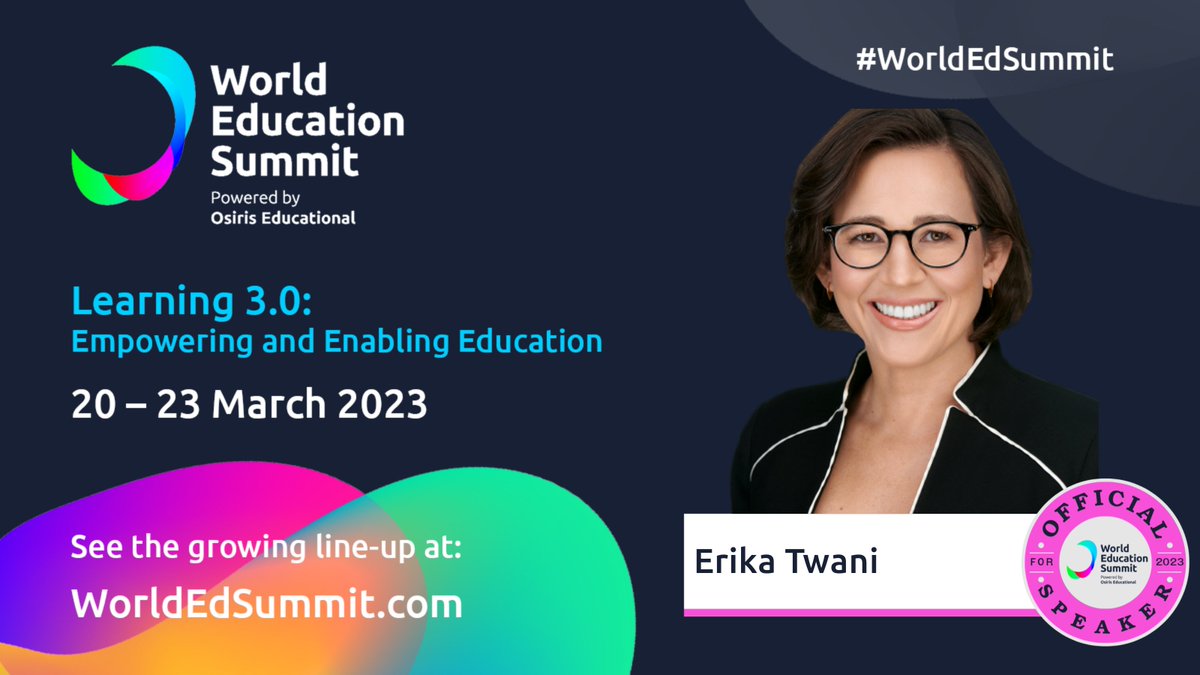 etwani's tweet photo. WES 2023 gathers innovative teachers and education leaders to empower and enable 21st century education. Join the conversation! 

See you there: https://t.co/rN9EF8yFYx 

@WorldEdSummit #WorldEdSummit #learning #personalizedlearning #autonomouslearning #doitnow https://t.co/lbf52uVK0j