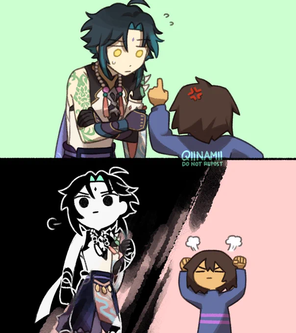* You make amends with the Traveler. #GenshinImpact  #原神 #xiaolumi 
