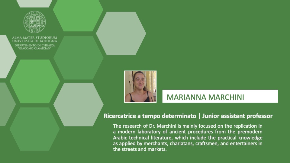 Ciamician_unibo's tweet photo. #Ciamicianstories meet the researcher: Marianna is passionate about history of chemistry she believe that replication of old recipes is the key to translate the technical lore of ancient alchemy into the modern language of chemistry #historyofchemistry #alchemy #ERC #UseFool https://t.co/ipjofqbVDv