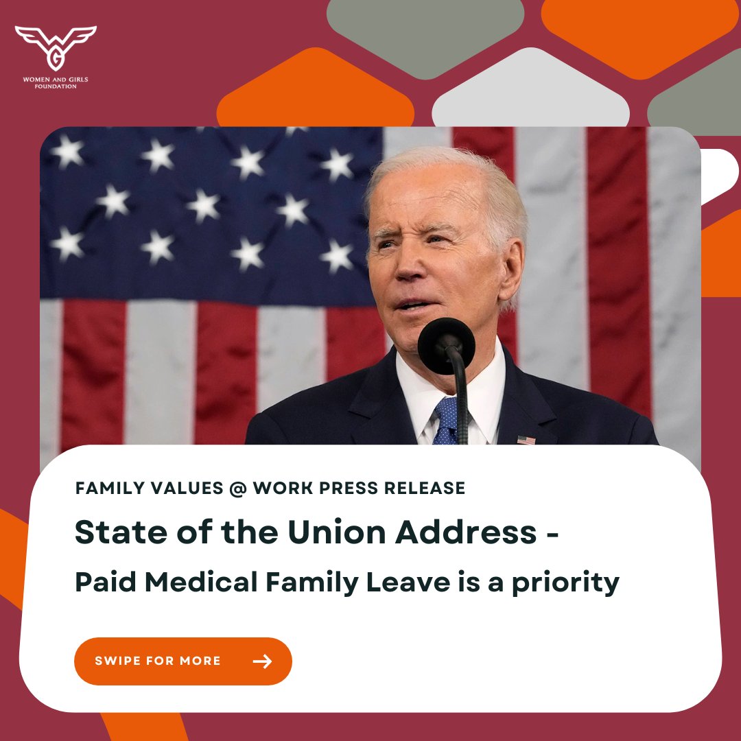 wgfpa's tweet photo. @FmlyValuesWork: We are looking to the President for a guaranteed paid leave program that:
✅ Has an expansive family definition;
✅ Covers 12 weeks of paid leave;
✅ Covers all the reasons one may need care

The time for paid leave is now!
#PaidLeave #TheTimeIsNow #SOTU https://t.co/TyS1OAE5nL