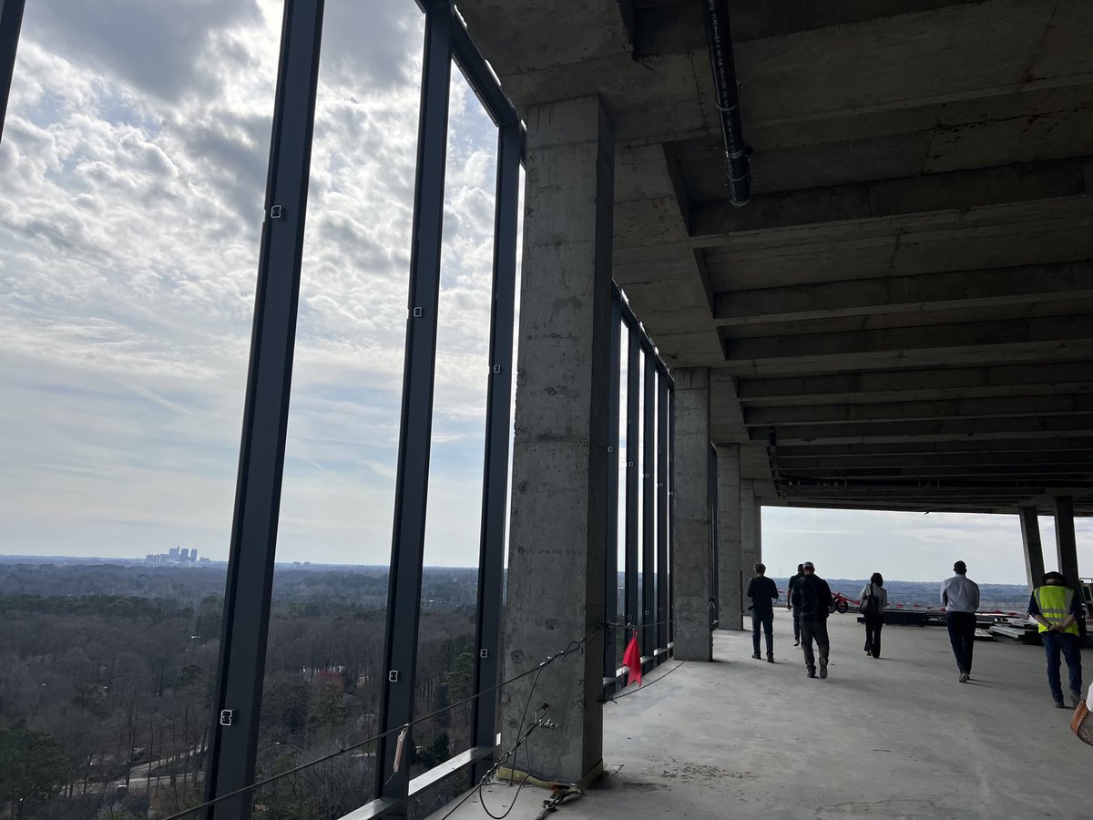 chantalallam's tweet photo. I just went to my first “topping out” at Kane Realty’s North Hills Main District expansion project. Check out the views. #trianglenc #newsobserver #ncrealestate https://t.co/PFWhuOuSBx