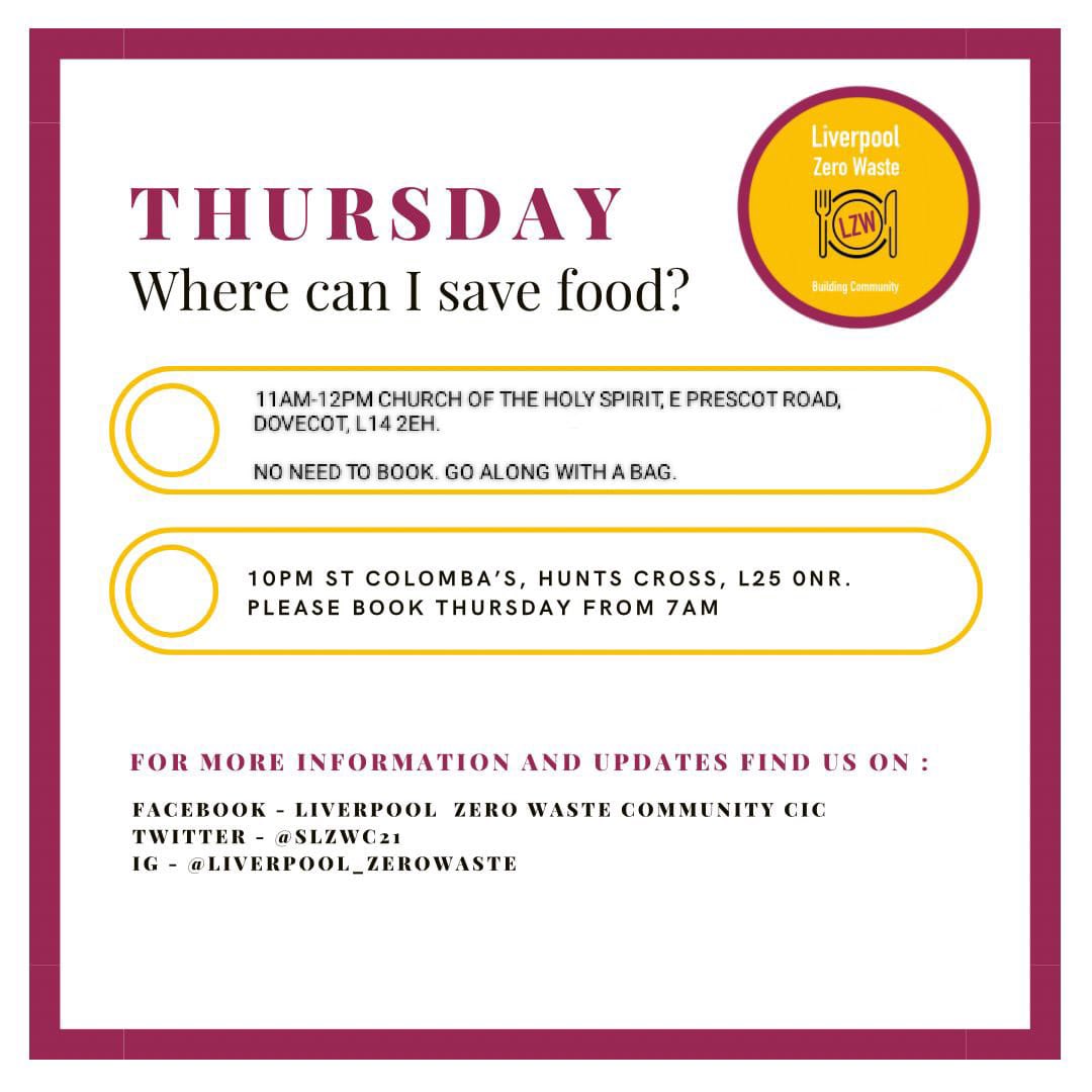 slzfw21's tweet photo. Come along and save some food 💛 #liverpoolzerofoodwaste #liverpoolzerowaste #food #savefood #savefromlandfill #community #liverpool https://t.co/Os5hmM2Sfs