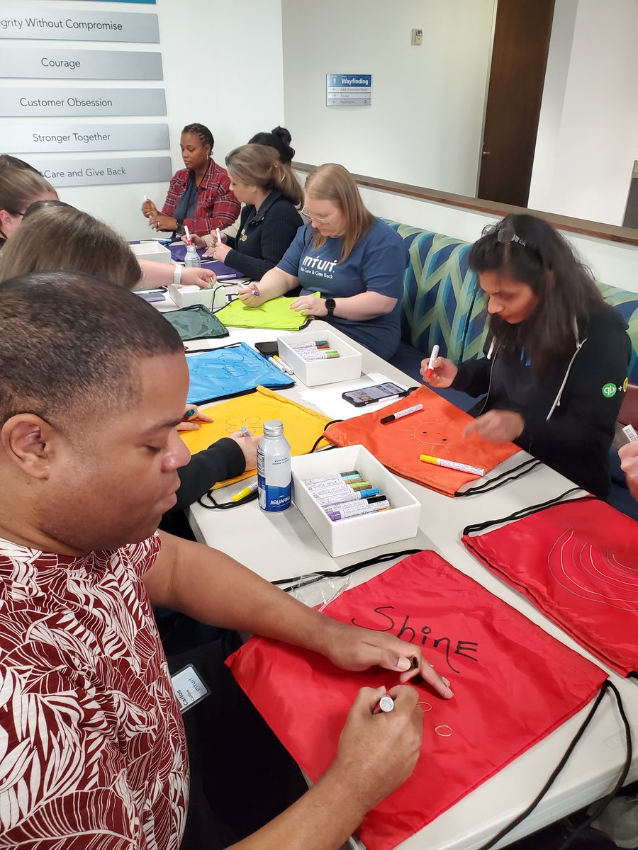 mindykingtx's tweet photo. So great to give back to the community today! Employees on @Intuit's Plano campus got to decorate and fill coping kits that will go to @CACCollinCounty . #smallbizbigimpact @quickbooks https://t.co/NkIaeZqZjL