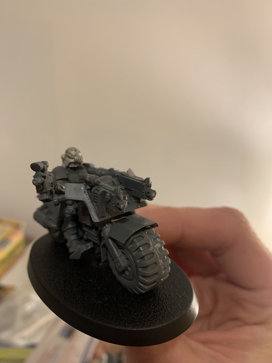 Next Arbites biker on the workbench. #WarhammerCommunity
