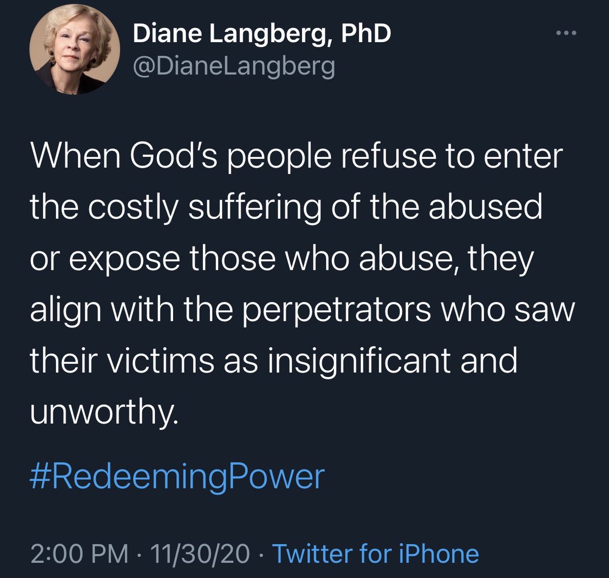 marcinca3's tweet image. When God's people refuse to enter the costly suffering of the abused or expose those who abuse, they align with the perpetrators who saw their victims as insignificant and unworthy.
#RedeemingPower