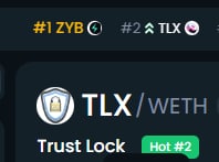 trustlockLP's tweet photo. $TLX trending 3 days in a row💪 first liquidity locker on #arbitrum https://t.co/f86czGl8Dc