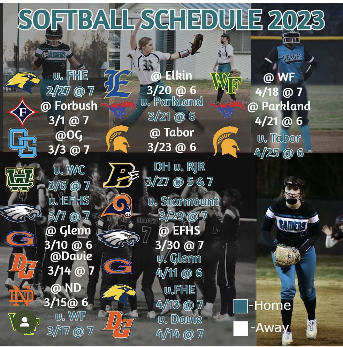 Our Varsity schedule is officially finished &amp; we are ready to roll! Be sure to come out &amp; support your Reagan Softball program this season! 💪🏼🥎 #WeNotMe #FAMILY