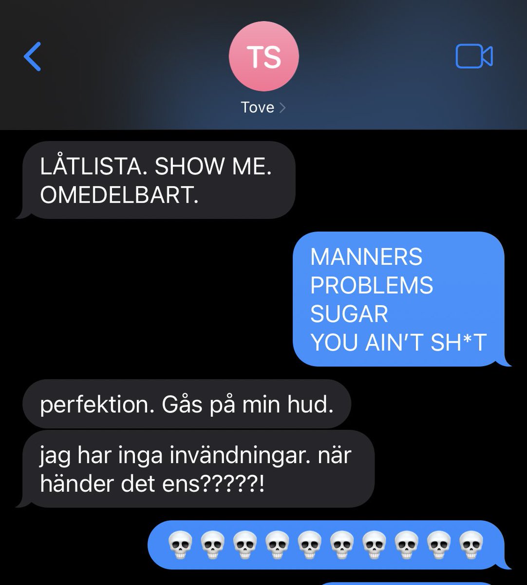 iamBishat's tweet photo. how to make a track list in swedish hahaha @tovestyrke https://t.co/rY4blIoCFI