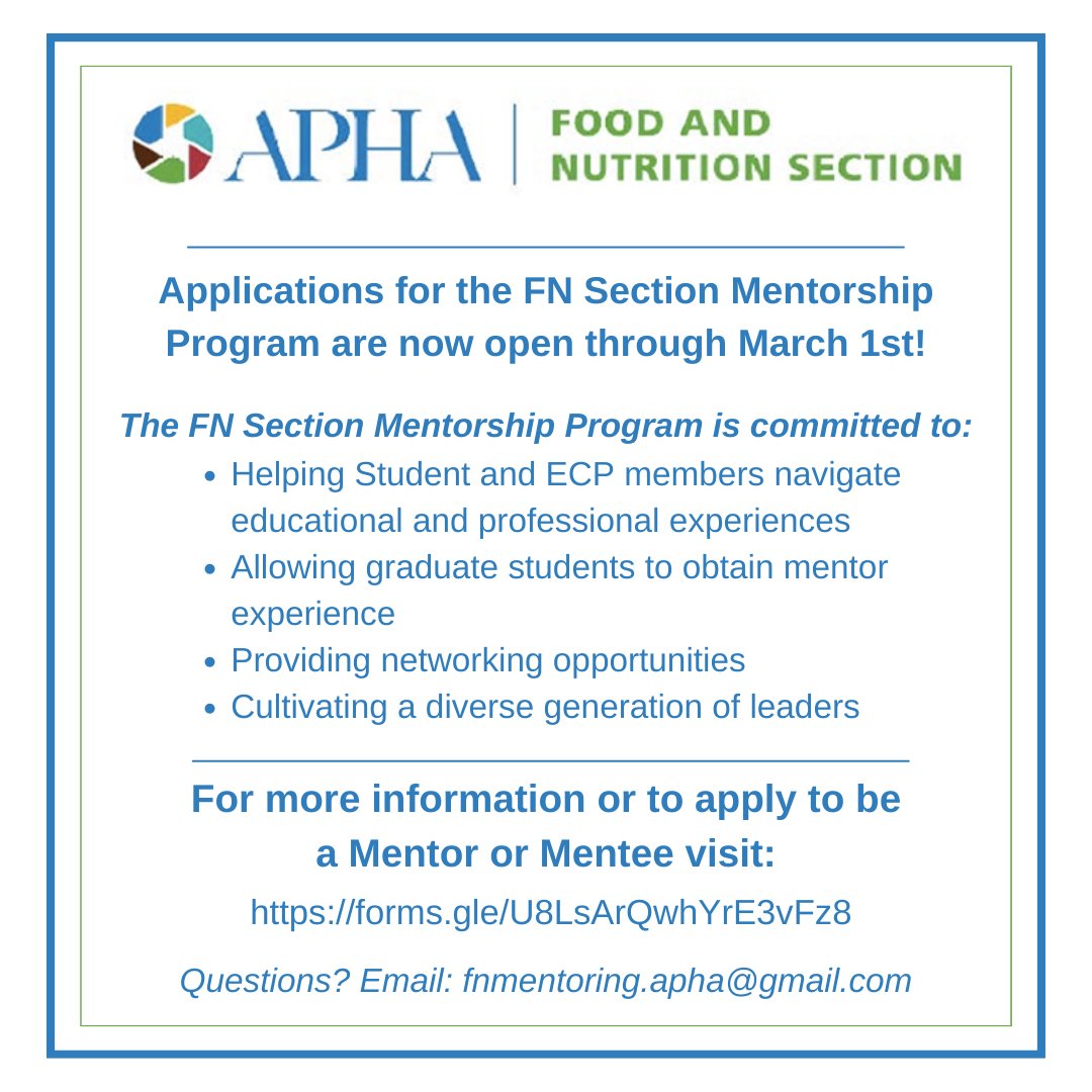 Seeking mentors and mentees! Applications open through March 1st. Apply today.

lnkd.in/eVz7MGd2